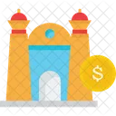 Landmark Dollar Sign Icon