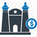 Landmark Dollar Sign Icon