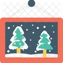 Landscape Christmas Decoration Icon