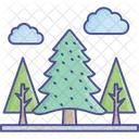 Clouds Greenery Landscape Icon