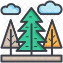 Trees Cloud Sky Icon