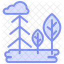 Landscape Duotone Line Icon 아이콘