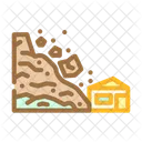 Landslide Natural Phenomena Icon