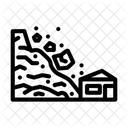 Landslide Natural Phenomena Icon