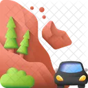 Landslide Disaster Nature Icon
