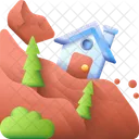 Landslide Disaster Nature Icon