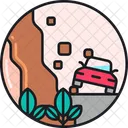 Landslide Landslip Rockfall Icon