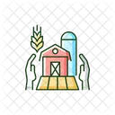 Landwirt Unterstutzung Lokal Symbol