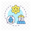 Wiederverwendung von landwirtschaftlichem Wasser  Symbol