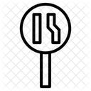 Lane Ends Icon
