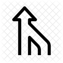 Lane Ends Merge Left Merge Road Left Icon