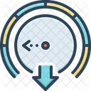 Langsame Ebene Geschwindigkeit Tachometer Messgerat Armaturenbrett Leistung Fortschritt Trage Inaktiv Statisch Symbol