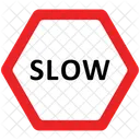 Langsam Schild Langsam Schild Geschwindigkeitsreduzierungs Schild Symbol