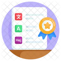 Language Certificate  Icon