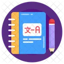 Language Writing Language Notebook Diary Icon