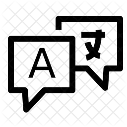 Language Translating Icon Download in Line Style