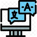 Language Communication Linguistics Speech Vocabulary Grammar Writing Dialect Icon