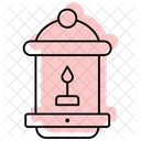 Lantern Color Shadow Thinline Icon Symbol