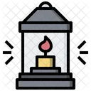 Oil Lamp Flame Camping Icon