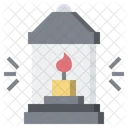 Oil Lamp Flame Camping Icon