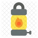 Lantern Oil Lamp Camping Icon