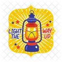 Lantern Light Oil Lamp Icon