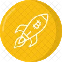 Lanzamiento De Cripto Start Up Nave Espacial Icono