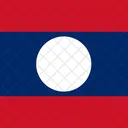 Lao Peoples Democratic Republic Flag Country Icon