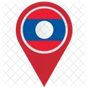 Laos Location Pointer Icon