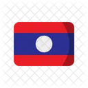 Laos flagge  Symbol