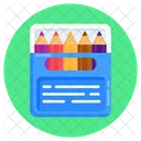 Papeleria Lapices De Colores Estuche Para Lapices Icono