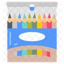 Lapices De Colores Bellas Artes Acuarelas Icono