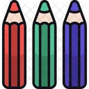 Lápices para colorear  Icono