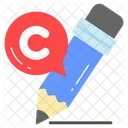 Lapiz Copyright Editor Icono