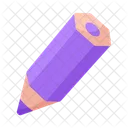 Icono Plano Facil De Usar De Lapiz Escolar Icono