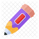 Icono Plano Facil De Usar De Lapiz Escolar Icono