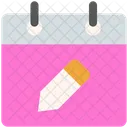 Calendario Lapiz Editar Icono