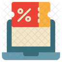 Laptop Online Coupon Icon