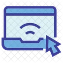 Laptop Wifi Internet Icon