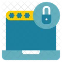 Laptop Key Lock Icon