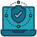 Laptop System Shield Icon