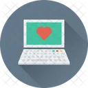 Laptop Hearts Love Icon