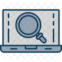 Laptop Search Scan Icon