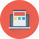 Wireframe Laptop Web Icon