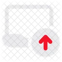 Laptop Upload Outbox Symbol
