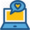 Laptop Chatting Lover Icon