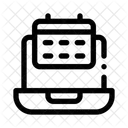 Laptop Calendar Time And Date Icon