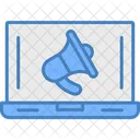 Laptop Online Announcement Icon