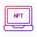 노트북 NFT 블록체인 아이콘