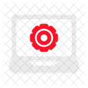 ラップトップ、設定、IT システム アイコン